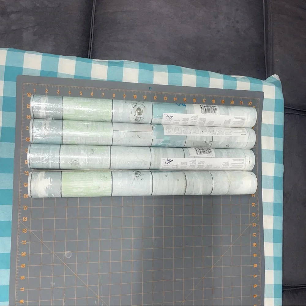 Decorative Blue and White Wallpaper Rolls 3 unopened 1 opened